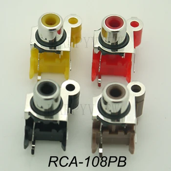 (4TK/PACK) PCB Mount 1 Seisukoht Stereo-Audio-Video Pesa RCA Female Connector üks auk RCA-108PB-4