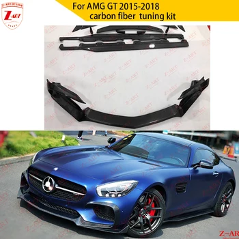 Z-ART carbon fiber front lip jaoks AMG GT carbon fiber front spoiler jaoks AMG GT 2015-2017 carbon fiber front lõug