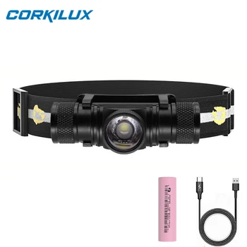 CORKILUX Zoomable USB-C Laetav LED Esilatern EDC Taskulamp 18650 Akut, Kõrge Luumenit esilaternad Telkimine Jahindus