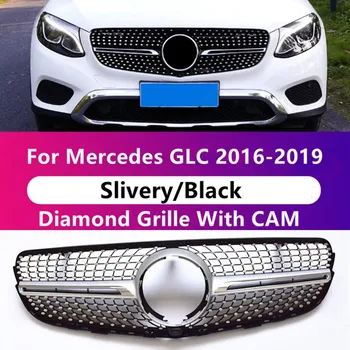 Diamond Stiilis Võre Iluvõre eest Mercedes GLC X253 2016 2017 2018 2019 Ees Racing Grill