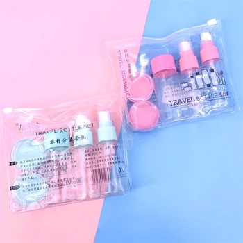 7pc/Set Reisi Mini Meik Kosmeetika näokreem Pot Pudelid Plastikust Läbipaistev Tühi moodustavad Konteineri Pudel Reisi Accessorie