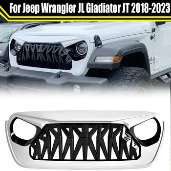 Näiteks Jeep Nääkleja JL Gladiaator JT 2018-2023 Hai Grill esistange Iluvõre Racing Grillid Inlet Valve Grid ABS Võre Kate