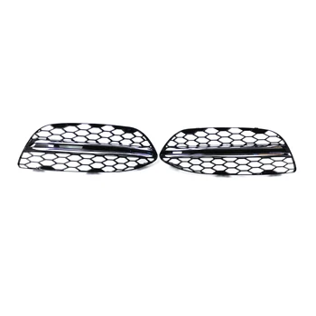 Sobib Foglight Grill Benz C-Klassi W05 2014-2019 Set Auto udutule Iluvõre Raam Sisesta Kärgstruktuuri Augud Must Kroom