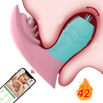 Kandke Dildo kütte keele köniinsä vibraator Sex Mänguasja Naiste Orgasm Masturbator G Spot Clit Stimuleerida Kontrolli Aluspüksid Vibraatorid