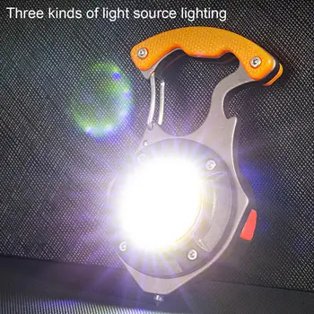 Mini Kerge Laetav Kaasaskantavad Ultralight Avaja Ellujäämise Haamer Super Ere LED Taskulamp Võtmehoidja Telkimine