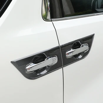 Toyota Alphard 2016-2021 ABS Kroom/Süsinik LHD Väljast Auto Uks protector käepide Kauss Katta Sisekujundus Auto Tarvikud 8pcs