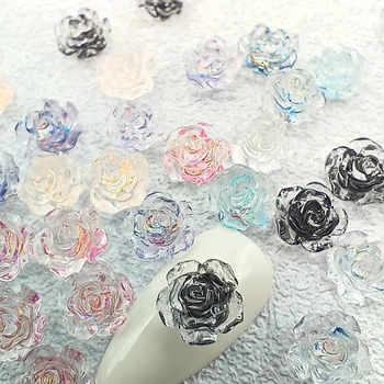 50tk 3D Nail Art Vaik Lilled Külmutatud Roosi Küünte Kaunistamiseks Küünte Kaunistused Asjade Maniküür DIY Accessoire Küünte Disain