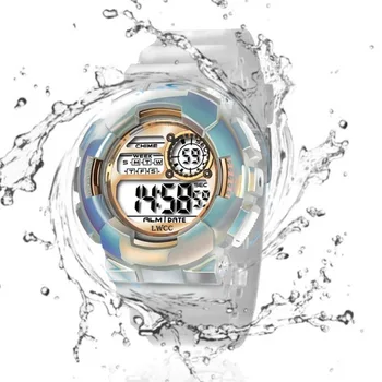 LED Digital Watch Naiste Veekindel Põhjuslik Sport Kellad Daamid Läbipaistev Vaadata Naiste Käekell Reloj Mujer
