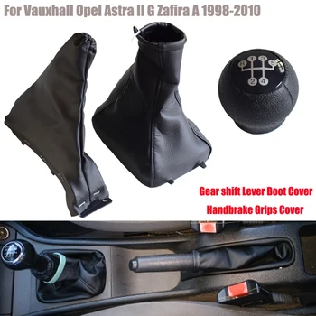Must Nahk 5 Speed Manual Auto Käik Stick Shift Nupp Koos Gaiter Boot Kaas Opel Vauxhall Astra II G, Zafira A 1998-2010