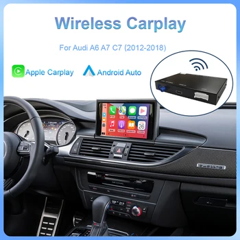 Juhtmeta Apple CarPlay Box Android Auto Liides AirPlay Peegelduse Link Originaal Upgrade Ekraanil Audi A6 A7 2012-2018