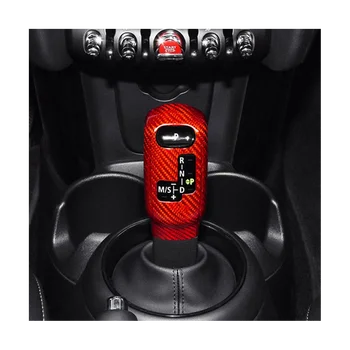 Auto Gear Shift Knob Kaas Mini Cooper F54 F55 F56 F57 F60 2020-2023 Kaasmaalane Päris Carbon Fiber Kleebis(Must)