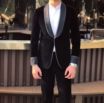 Uus Stiil Sobib Custom Made Meeste Ülikond Ilus Üks Nupp Jope Masculino Smoking Pool Kõnniteed Sobib Meestele (Jope+Pant)