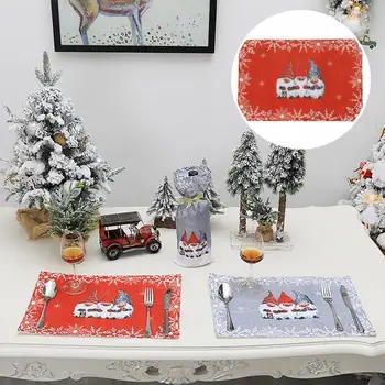 Praktiline Placemat Kerge Tabel Pad Jõulud Muster Korduvkasutatavad Nõud Teenindavad Coaster