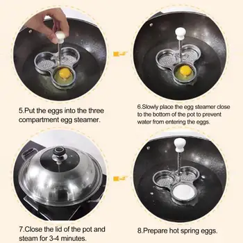Kasulik Eraldatav Kõrge Temperatuuritaluvus 3 Võrgud Poached Egg Cooker Steamer Kodus Asjade Muna Steamer Muna Pliit