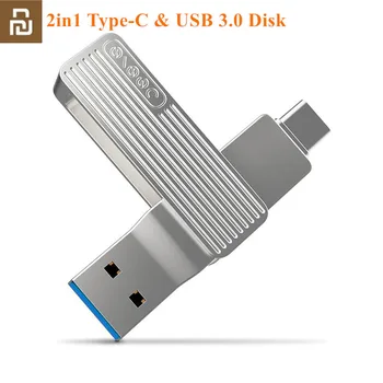 Youpin Jesis 2-in-1 USB 3.0 Type-C Dual Interface U-Disk Flash Drive 360 Pöörde Mälu Kõvaketas 120 MB/S 64G 128G
