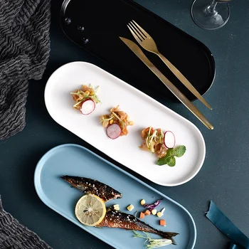 Uus Morandi värvilised keraamilised lauanõud saab teha ristküliku loominguline Põhjamaade stiilis Lääne-söögituba plaadid, ins stiilis plaadid