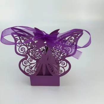 2019 Tasuta kohaletoimetamine 50tk/palju Laseriga lõigatud Butterfly Pulmad Candy Kasuks paberi Kasti pulm teene ja baby shower kingitus Sünnipäevaks kingitus