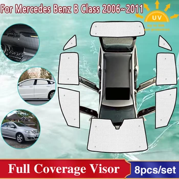 Mõeldud Mercedes Benz B-Klassi W245 2006~2011. Aastal Täielikult Esiklaas Ümbritsevad Päikesevarjud Windows Päikese UV-Kaitsega Visiir Auto Tarvikud 2007