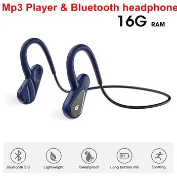 Traadita Peakomplekt Bluetooth Kõrvaklapid Mälu MP3-Mängija Spordi Töötab Kõrva Konks Kõrvaklappide Veekindel Stereo Mikrofoniga