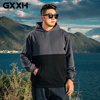 7XL GXXH O-kaeluse Meeste Kapuutsiga Pusad Liiga Servjätkatud Kontrasti, Värvi Hupparit Fashion korea Riided Hip-Hop Meeste Pullover