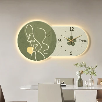 Söögilaud kella elutuba söögituba kaasaegne minimalistlik magamistuba dekoratiivse värvimine kellad loominguline kell seina.