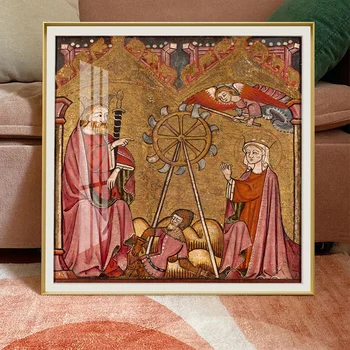 Saint Catherine Tarnitud Ratta Art Print Vintage Plakat Religioon Lõuendile Maali Seina Decor Pilt