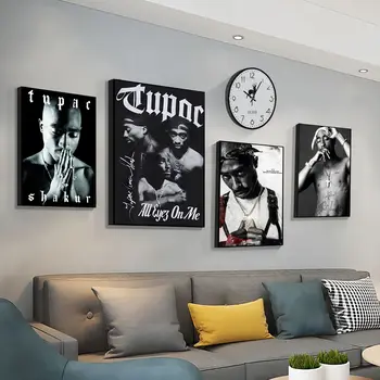 Räppar Tupac HiP-Hop Laulja 2PAC Hea Kvaliteediga Väljatrükke Kaunistamiseks Plakateid Väljamõeldud Seina Kleebis Eest elutuba Baar Decor Kunst Seina