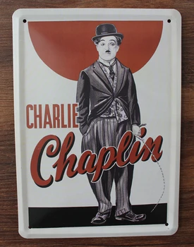 50tk/palju Metallist Märk räbal šikk, Et Chaplin Retro plakat Vintage tina märke kodu baar, kohvik, Pubi seina decor 15*20cm V-137