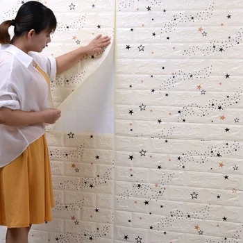 Isekleepuvad tapeet magamistuba sooja seina kaunistamiseks tapeet veekindel 3D-kolmemõõtmeline seina kleebised