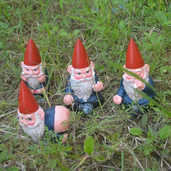 Koomiks Stiil Trend Vallatu Gnome Elf Kodu Kaunistamiseks Kuju Kaunistused Vaik Käsitöö-Kaunistused