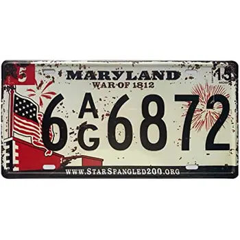 Maryland Vintage Numbrimärgid Ameerika Auto Metall Numbrimärgid Vintage Roostes Logo Uudsus Numbrimärgid Dekoratiivsed Auto