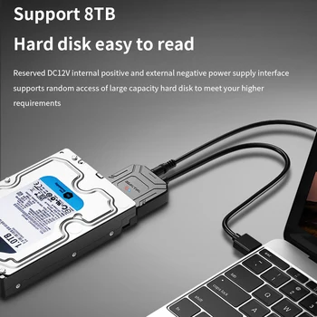 TISHRIC USB 3.0 SATA-Kaabel-Sata Et USB3.0 Adapter USB 3.0 Sata III Juhe 2,5 Tolline Väline HDD SSD kõvaketas Kuni 6 gbit / s