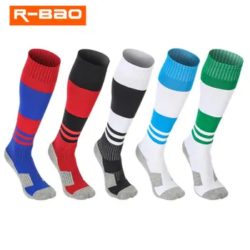 R-BAO Kõrge Kvaliteediga 5 Paari Jalgpalli Sokid Brand New Noorte Puuvill Jalgpalli Sokid Õpilased Koolituse Sokid