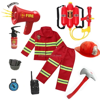 Uus Aasta, Jõulud Kingitus Fireman Sam Kostüüm Lapsed Tüdruk Tuletõrjuja Cosplay Ühtne Rolli-Karnevali Kostüüm (Ülikond) Purim Rave Pool