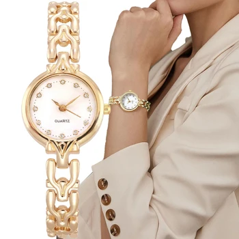 Naiste Vaata Uusi 2023 Top Brändi Quartz Watch Luksus Ladies Diamond Komplekt Roostevabast Terasest Käevõru Kell Kleit Kompaktne Kellad