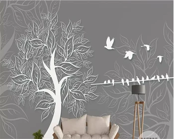 beibehang de papel parede Kaasaegne lihtsat tausta seina-custom 3d maalinguid puu lihtne elutoa sisustus maalikunst seina-paber