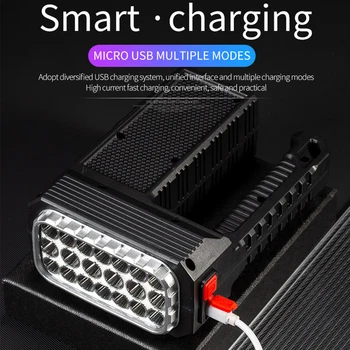 ABS Väljas Prožektor Multifunktsionaalne Laetav Lamp, Veekindel Laetav Taskulamp Solar Laadimine USB Reisil Tööriist