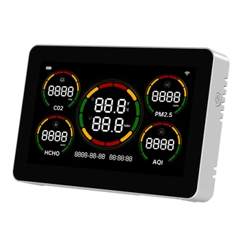 Kõrge Täpsus Smart Wifi, Zigbee Co2-Pm2.5 Tvoc Hcho Õhukvaliteedi Monitor Tuya Smart Elu App