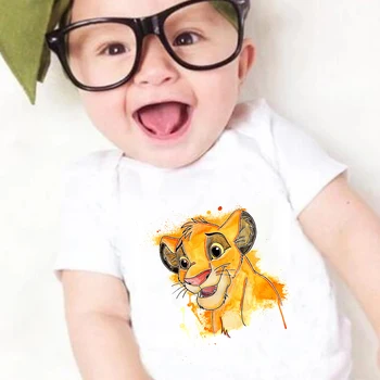 Uus Disney lõvikuningas Simba Trükkimine Baby Girl Boy Romper Harajuku Trend Imiku Kombekas Suvel Vabaaja Streetwear 0-24 M