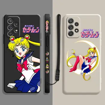 Ruut Vedelik Candy Case For Samsung Galaxy A73 A71 A72 A12 A21s A22 A23 A31 A32 A51 A52 A52s A53 A02s Anime Tüdrukut Sailor-Moon