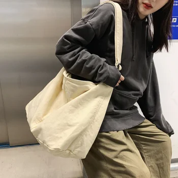 Korduvkasutatavad Shopping Lõuend Kott Naiste Suure jõudlusega Messenger Pakki Kirjandus Noorte Õla Pack Jaapani ja korea Tassima Pakki
