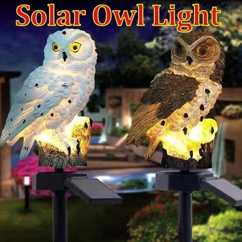 LED Solar Papagoi Muru Kerge Väljas Päikese Valgus Öökull Loomade Pixie Muru Lambid Ornament Veekindel Lamp Unikaalne Päikese Tuled