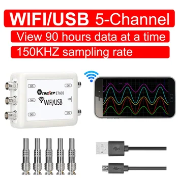 Traadita WiFi USB Ostsilloskoop 5 Kanali Andmete Säilitamise, Omandamise Diktofon Auto Hooldus Utility Tool