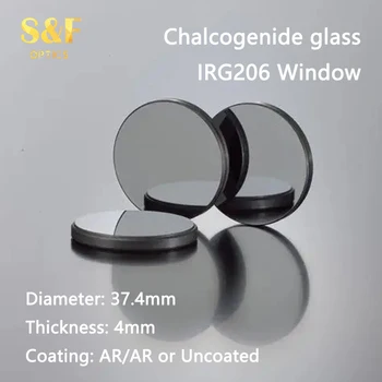 Kohandatud D37.4x4 Pinnakatteta või AR/AR Kattega Chalcogenide Klaas IRG206 Optiline Aken