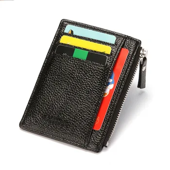Uus Meeste Kaardi Omanik Nahast Rahakott Must Äri Slim RFID Rahakott Krediitkaardi Omanik Väike Rahakott Mündi Rahakott Rahakotid Naistele